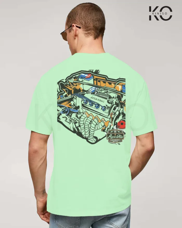 Graphic car t-shirts for men with Honda Car Engine Style Printed - Image 13